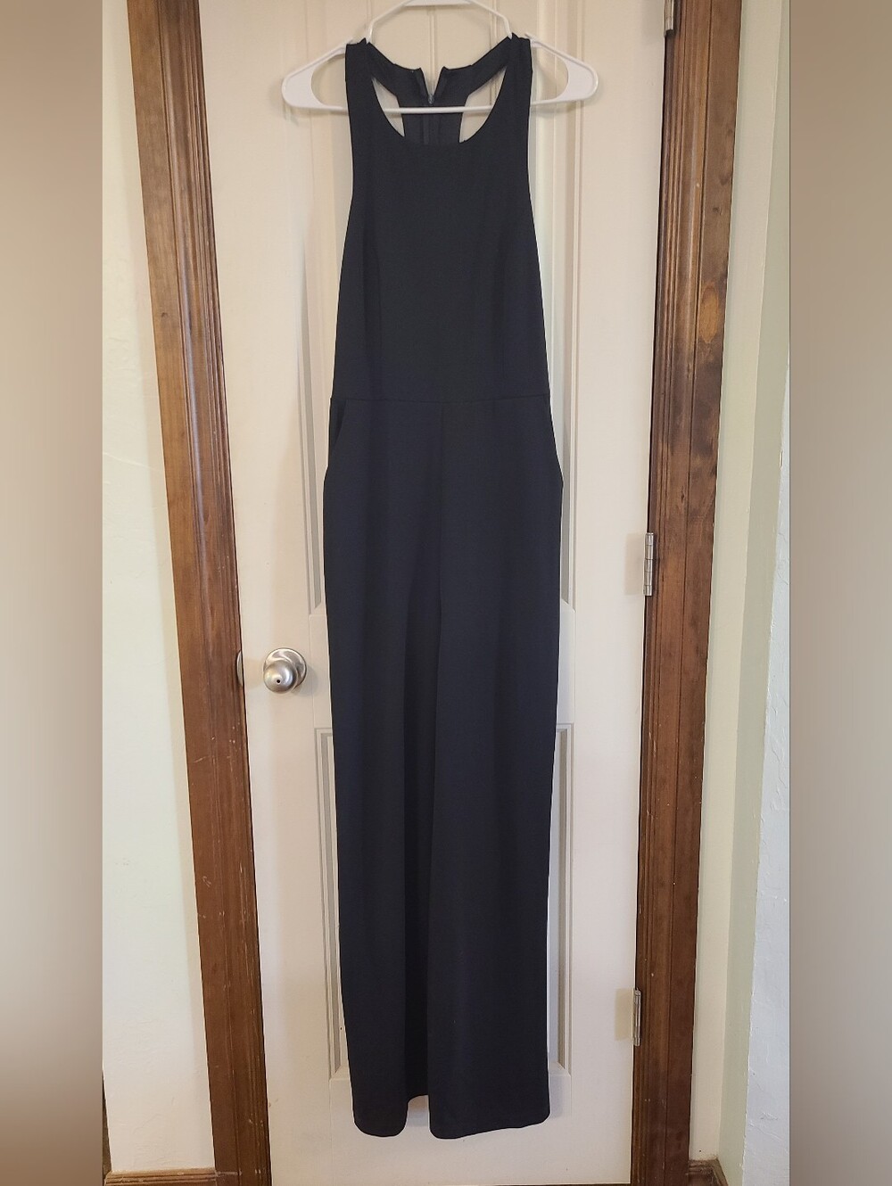 Dainty Hooligan Black Halter Neck Wide-Leg Jumpsuit With Back Cutouts Size M